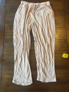 Drawstring Lounge Pants in Light Pink